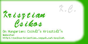 krisztian csikos business card